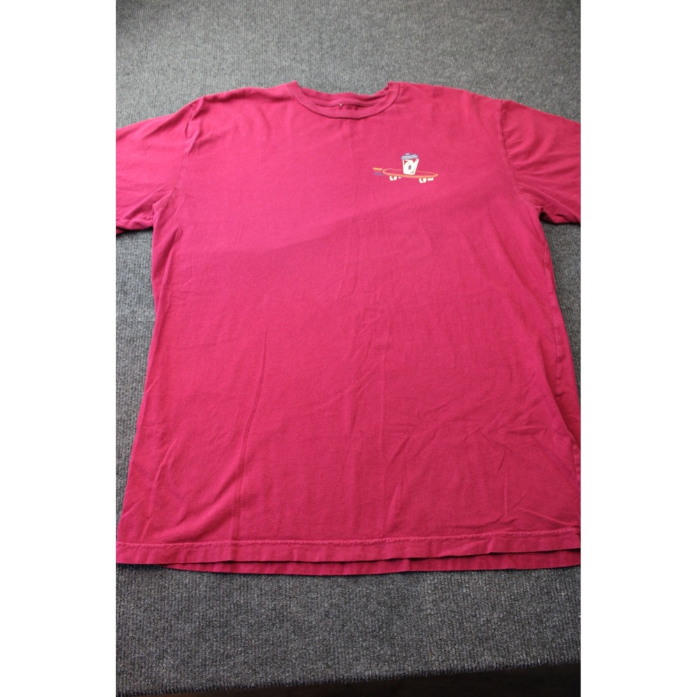 Dutch Bros Coffee Skateboard Graphic T-Shirt Mens XL Maroon Short Sleeve 1992
